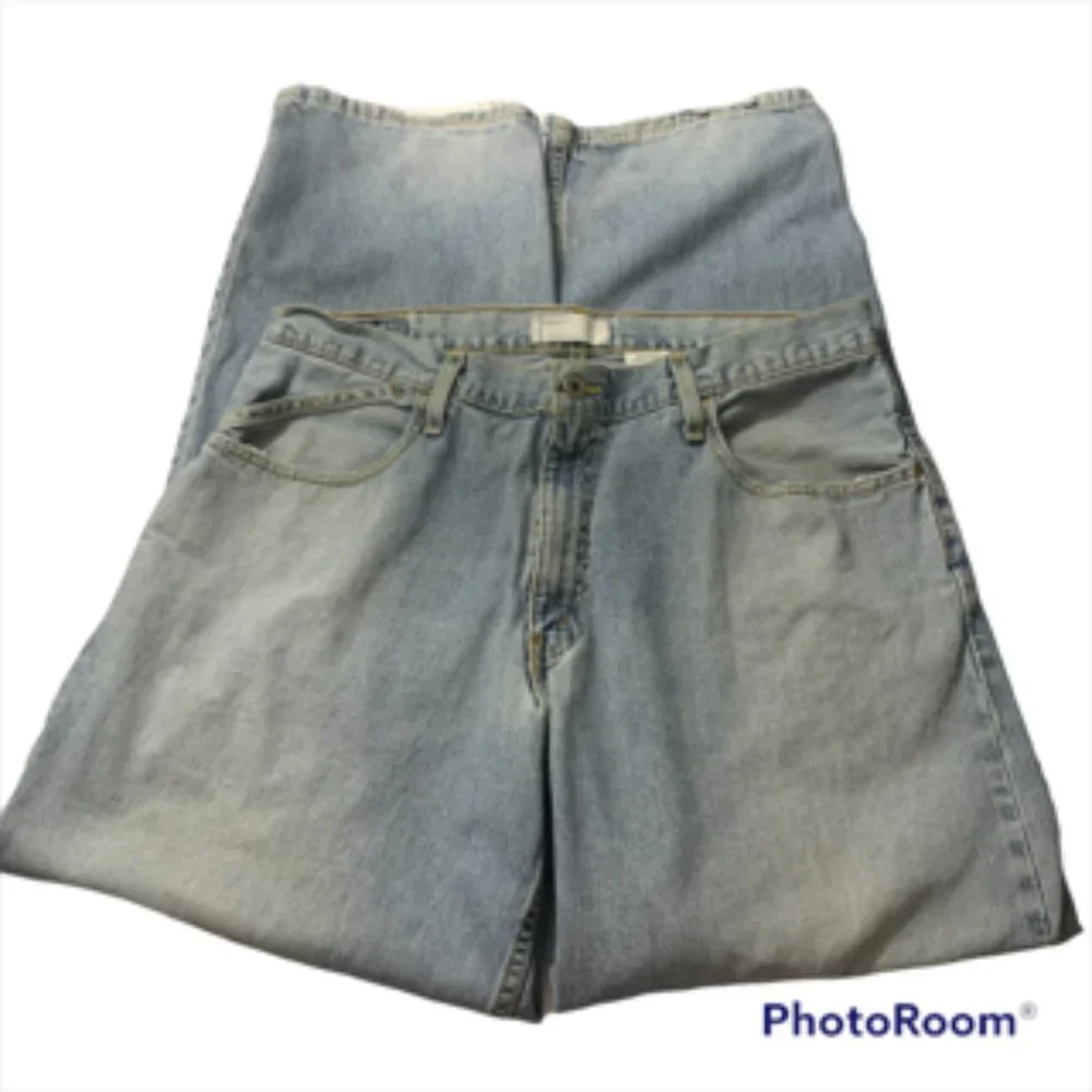 Levis Silver Tab Womens Baggy Denim Jeans zip up fly 36 X 34 - Picture 4 of 12